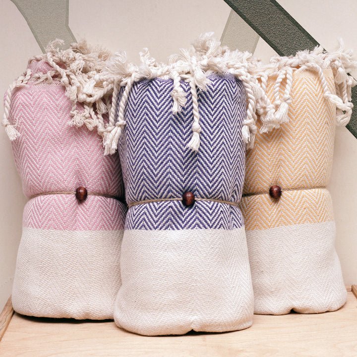 ELMA - HAMAMTUCH MIT FISCHGRÄTMUSTER - DENIO