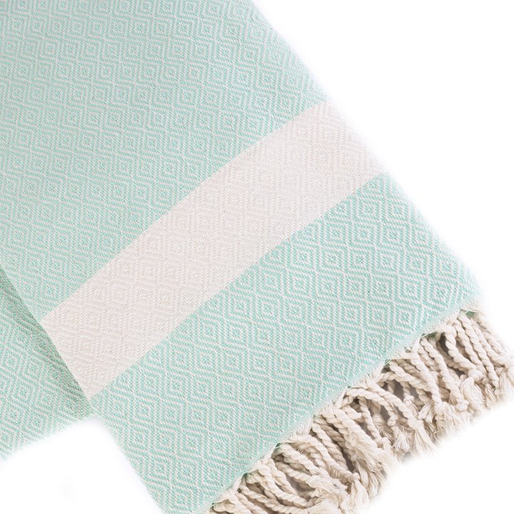 Hamamtuch SELMA – Edles Diamantmuster aus reiner Baumwolle - DENIO