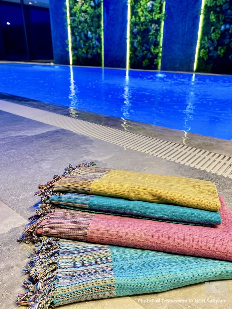 Hamamtuch SENIJA - Farbenspiel auf Baumwolle – auffällig, weich, besonders - DENIO