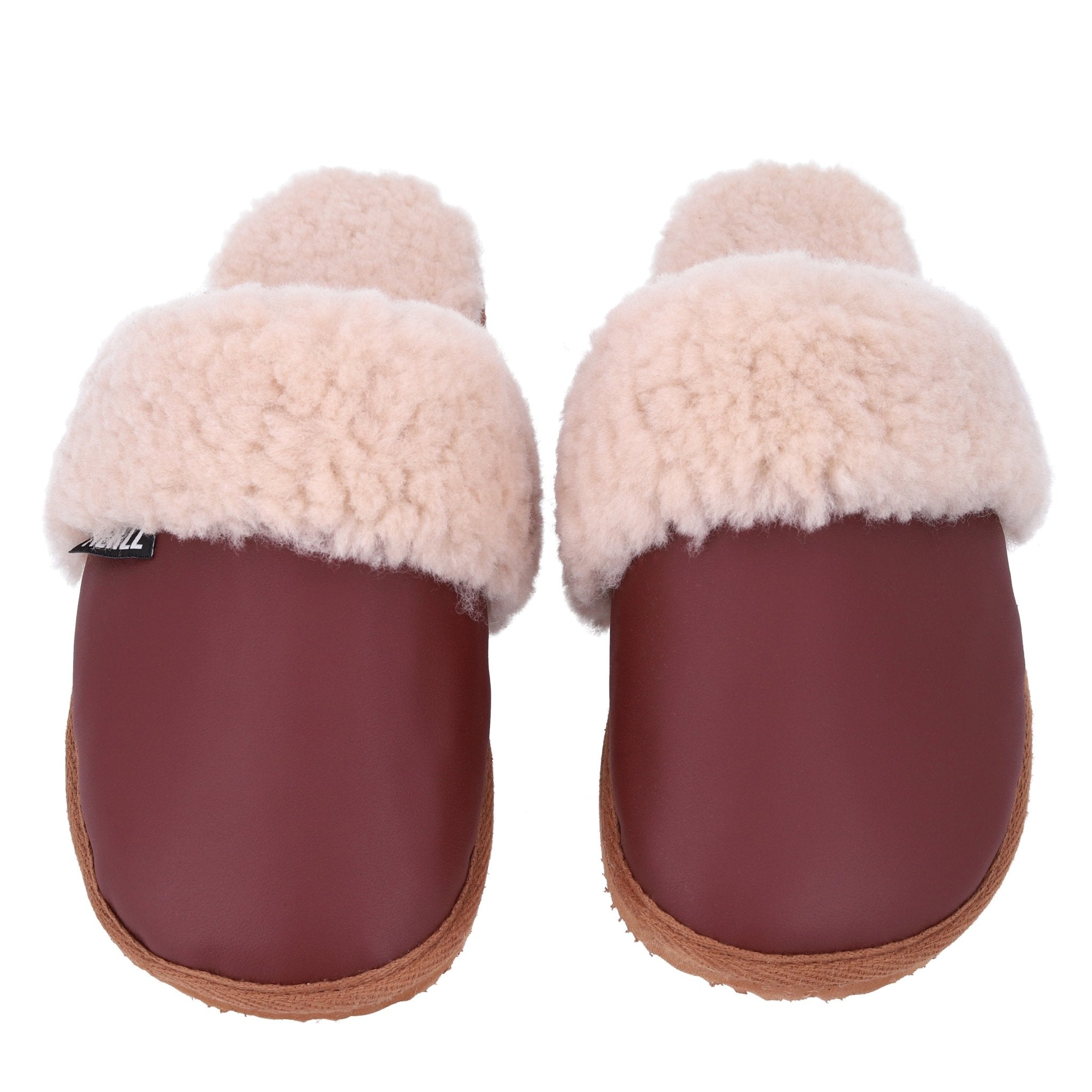 Lammfell - Hausschuhe für Damen in Bordeaux - DENIO