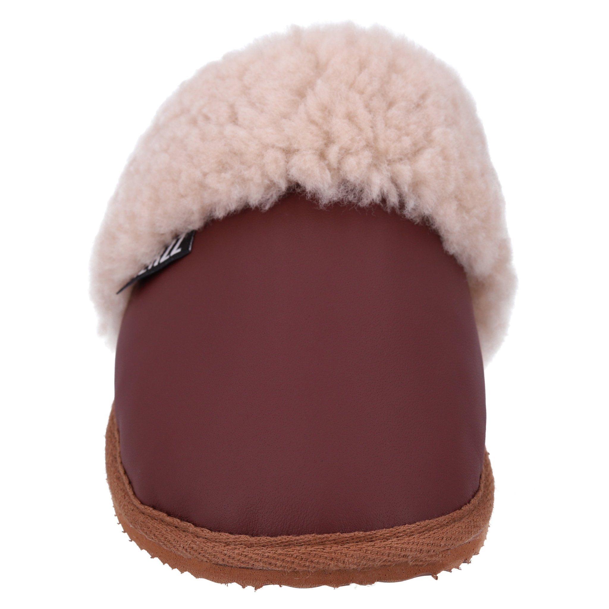 Lammfell - Hausschuhe für Damen in Bordeaux - DENIO
