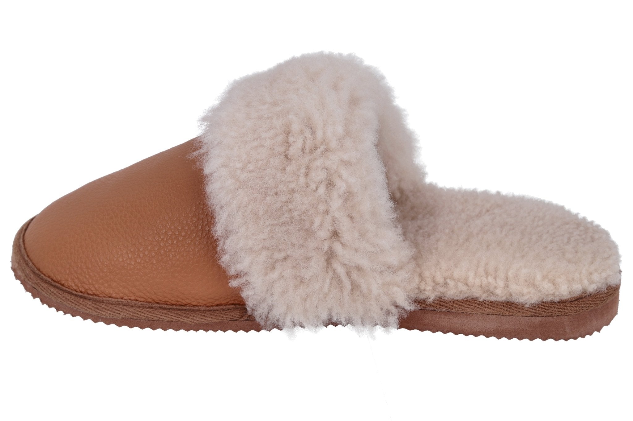 Lammfell - Hausschuhe für Damen in Camel - DENIO