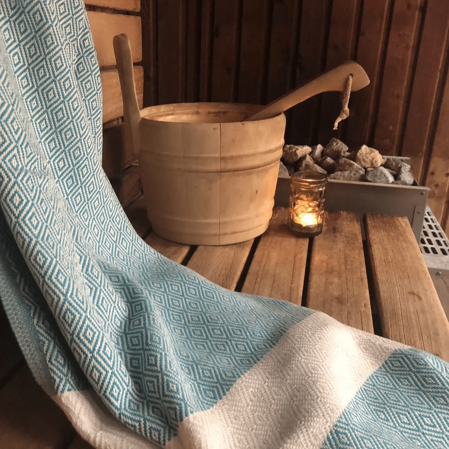 SELMA - HAMAMTUCH MIT DIAMANTMUSTER - DENIO