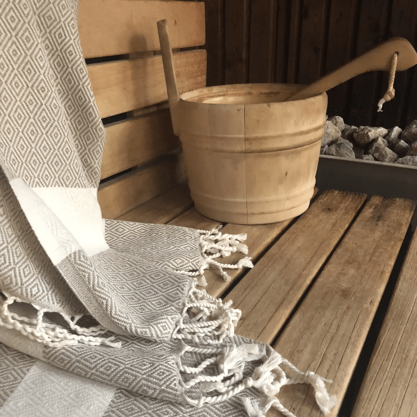 SELMA - HAMAMTUCH MIT DIAMANTMUSTER - DENIO