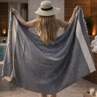 Hamamtuch SAJRA mit Diamantmuster aus Baumwolle – leicht & saugfähig - DENIO