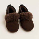 Kinder Lammfell - Hausschuhe in Dunkelbraun – warm, weich & handgefertigt - DENIO