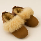 Kinder Lammfell - Hausschuhe in Hellbraun – warm, weich & handgefertigt - DENIO